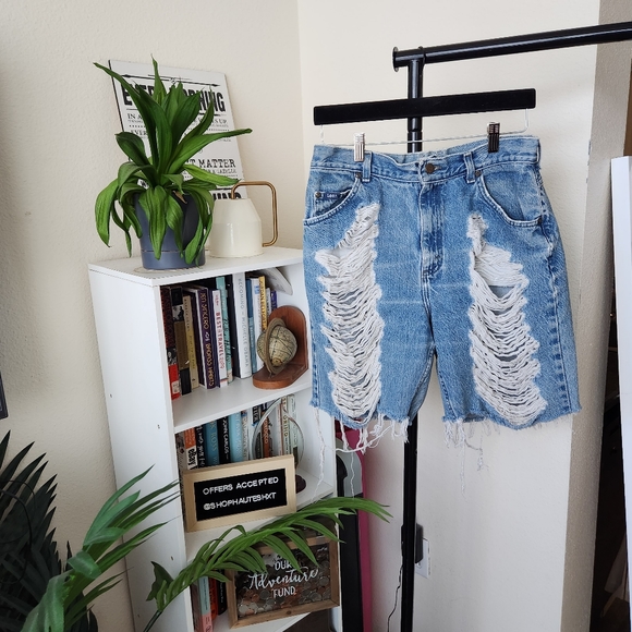 Furst of a Kind Reworked Lee Jeans Burmuda Shorts - Picture 1 of 4